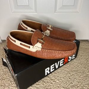 Men's Loafers Reverse F41224 Brown US Size 9 moccasins